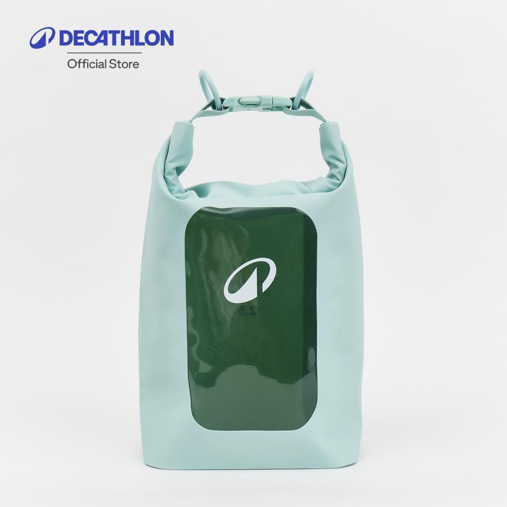 Decathlon Transparent Dry Bag 2.5L กระเป๋ากันน้ำแบบใส ขนาด 2.5 ลิตร - White/Green