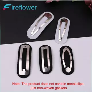 Fireflower 100PCS รูปไข่ไม่ทอ Tear Drop คลิป snap spacers สี่เหลี่ยมผืนผ้า Felt pads แพทช์ appliques สําหรับสี่เหลี่ยมผืนผ้า hairpins อุปกรณ์เสริม Nice