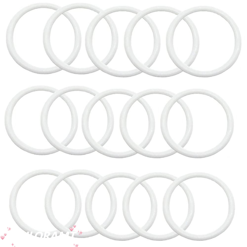 AULORAMT 30 ชิ้นสีขาวแหวน Hoops, Dreamcatcher พลาสติก Dreamcatcher แหวน Hoops, พลาสติก Hoops วงกลมกล