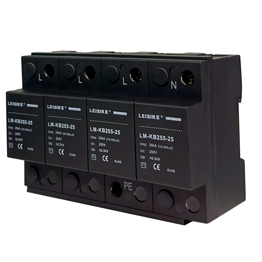 ประสิทธิภาพ SPD โรงงาน Supply ที่กําหนดเอง 4p 25 Ka 10/350 Surge Protector T1 AC Surge อุปกรณ์ป้องกั