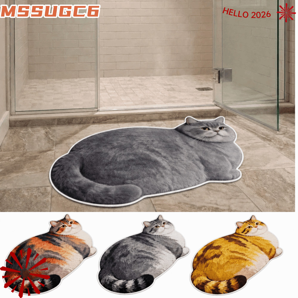 Issug น่ารักแมวคริสตัลกํามะหยี่แผ่นพื้น,40*60เซนติเมตรรัสเซียสีฟ้าห้องน้ําพรม,ลื่นนุ่ม กอด-ทนประตูห้องนอนพรมขนาดเล็กห้องนั่งเล่นโต๊ะน้ําชาข้างเต