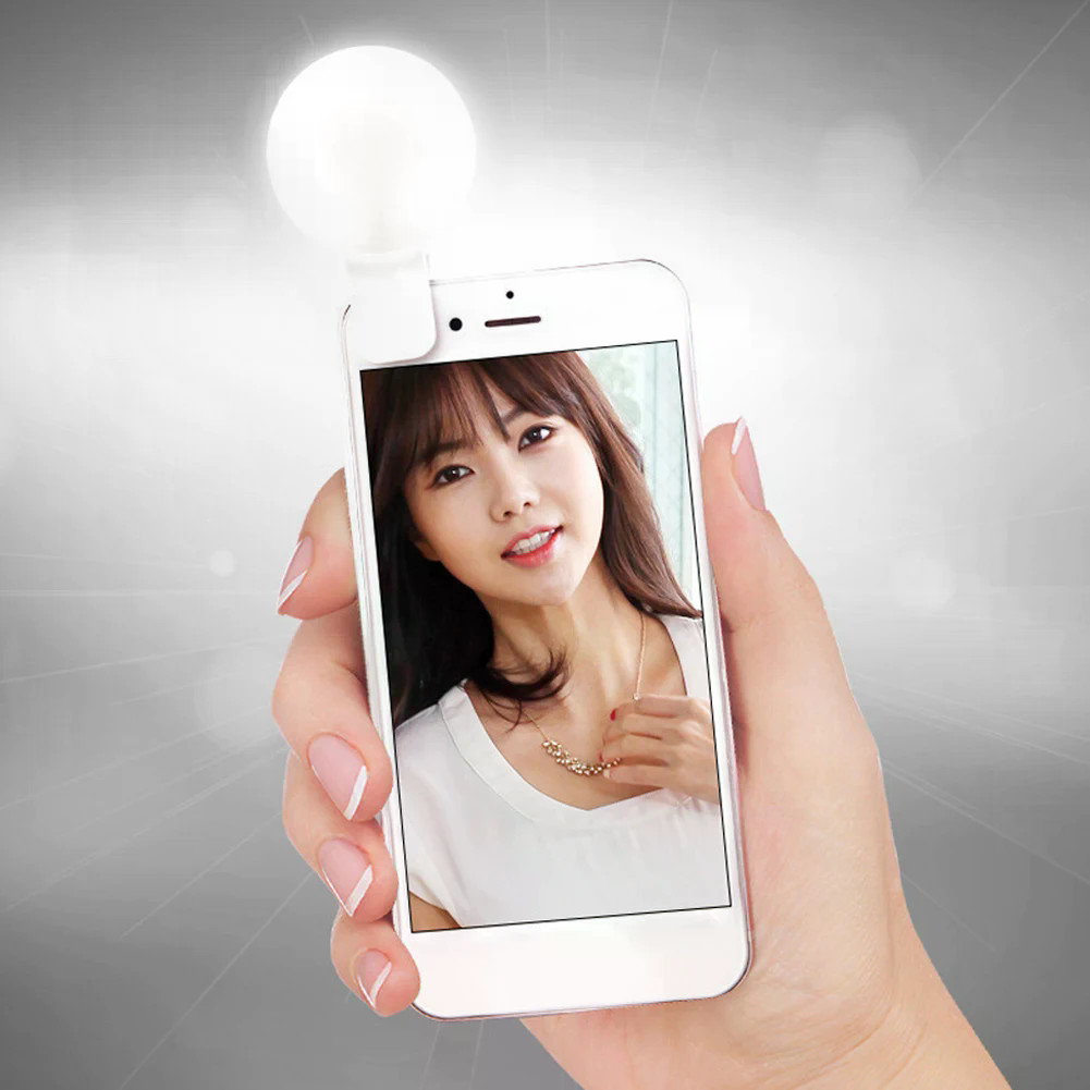 Universal Clip-on LED Ring Flash Light Selfie Lamp ไฟโทรศัพท์มือถือแบบพกพาสําหรับการถ่ายภาพ