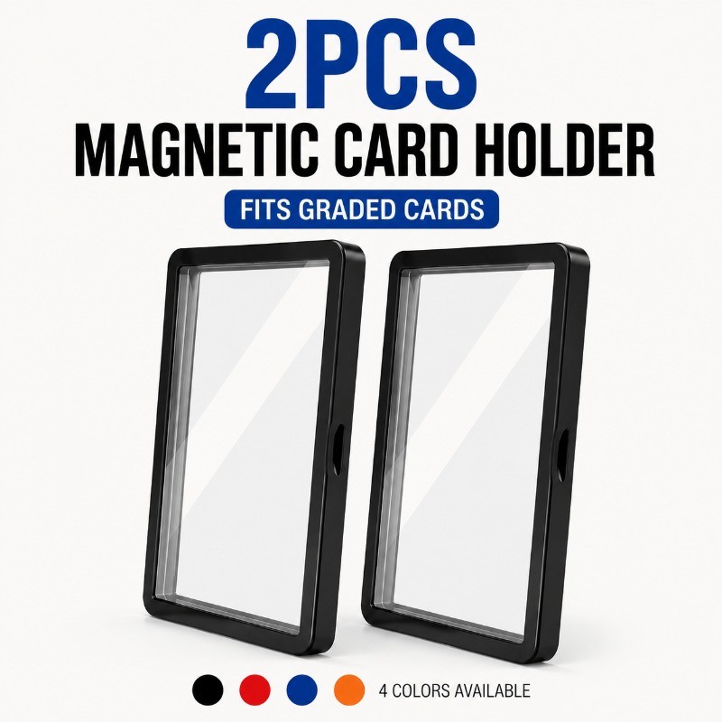 2PCS Magnetic Graded Card Holder Case สําหรับ PSA CGC BGS Slabs | Trading Card Display Protector Frame Storage Holder สําหรับ TCG Sports Cards Collectors