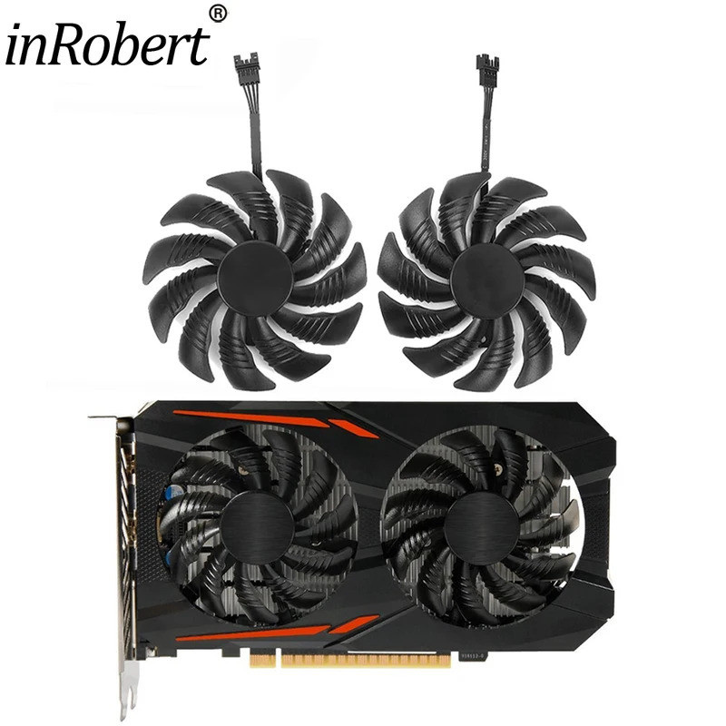 I88MM T129215SU พัดลมระบายความร้อนสําหรับ Gigabyte GeForce GTX 1050 1050Ti 1060 1070 1070Ti WINDFORC