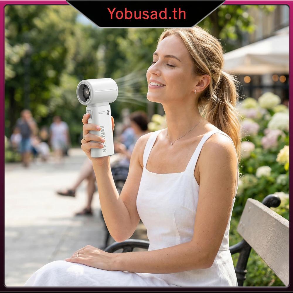 [โยบุษด.ไทย] พัดลมพกพาขนาดเล็ก 199 ความเร็วพร้อมจอแสดงผลดิจิตอลสําหรับการเดินทางแต่งหน้ากลางแจ้งในร่ม