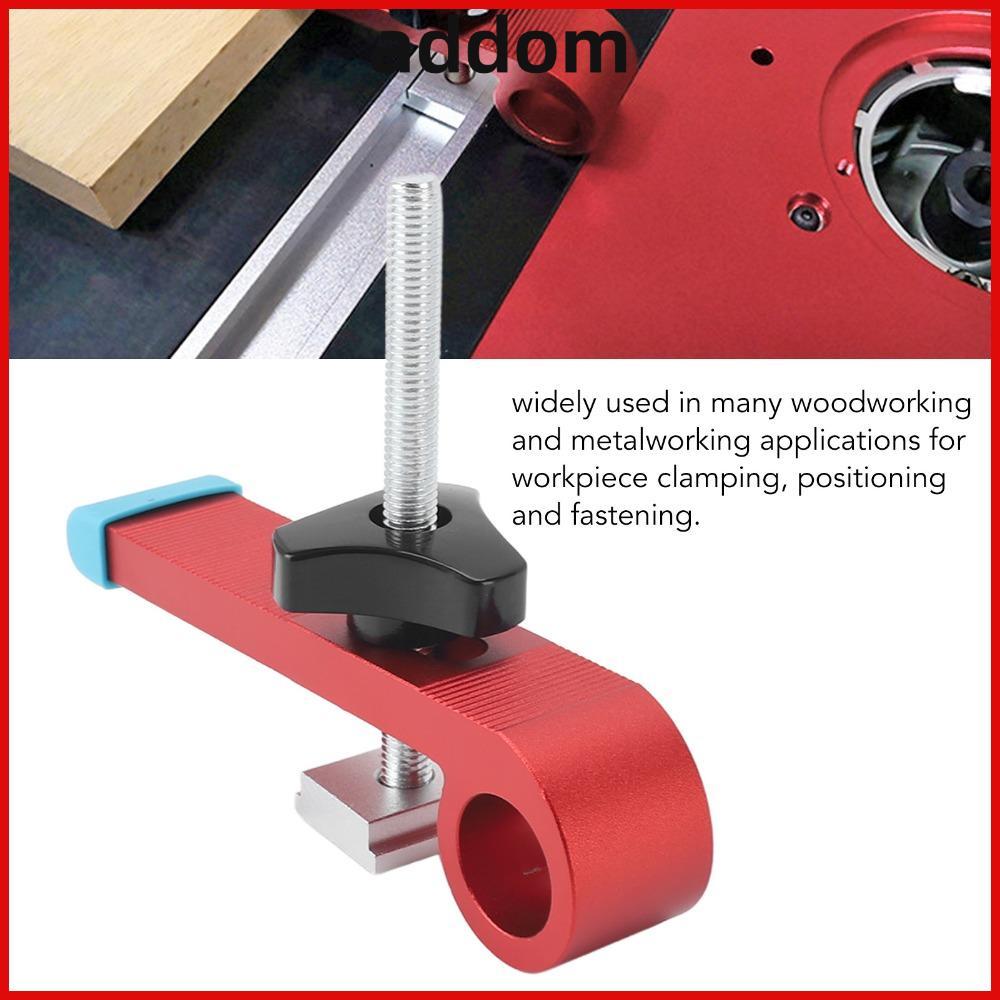 ADDOM T Track Clamps Kit, T Slots อลูมิเนียม T Track Clamp, อุปกรณ์เสริมสีแดงปรับ T Track Hold Down 
