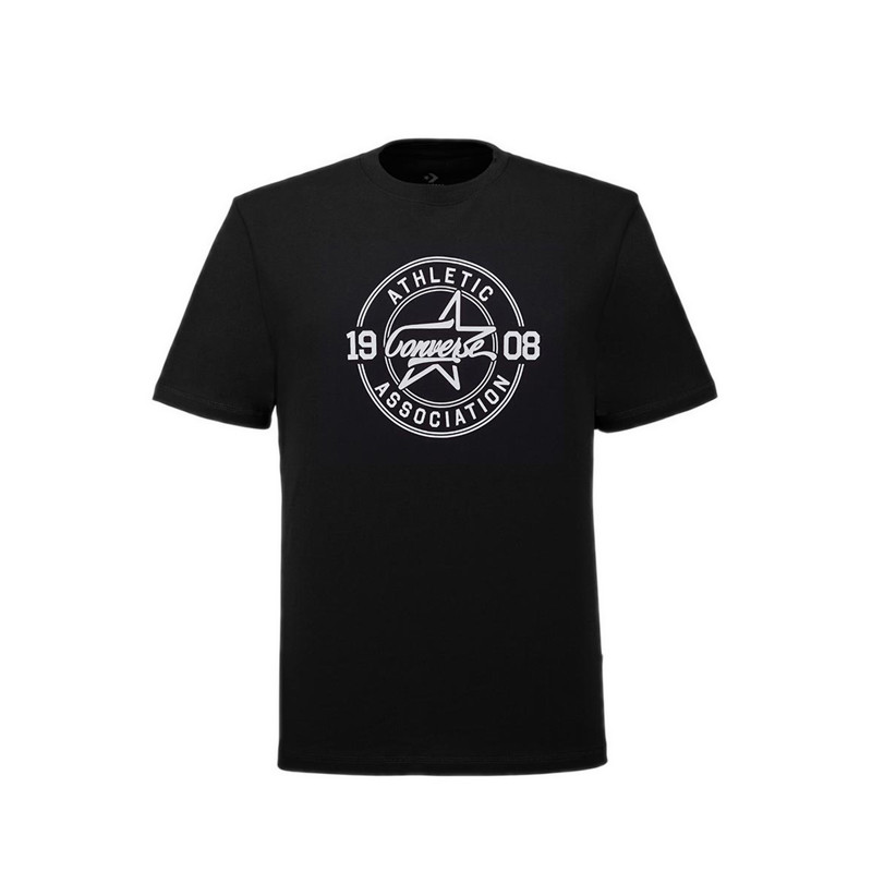 Converse Star Script Tee Mens Tee - Converse Black