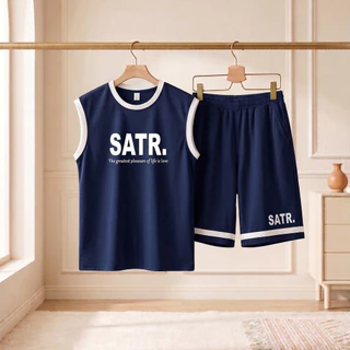 Modeng Baby เซ็ตแขนกุด ตัวเลือก6สี เสื้อแขนสั้น กางเกงขาสั้น เซท 2 ชิ้น ใส่เที่ยวเท่ห์ๆ ด้วยชุดเซท เนื้อผ้านุ่ม