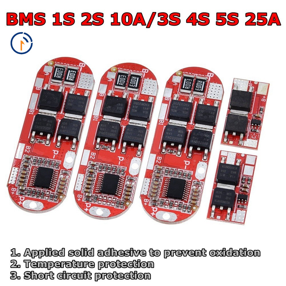 Bms 1s 2s 10a 3s 4s 5s 25a Bms 18650 Li-ion Lipo แบตเตอรี่ลิเธียมป้องกันแผงวงจรโมดูล Pcb Pcm 18650 L