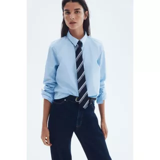 H&M(เอชแอนด์เอ็ม) เสื้อเชิ้ตผสมผ้าคอตตอน Women Cotton-blend shirt 0932278_7