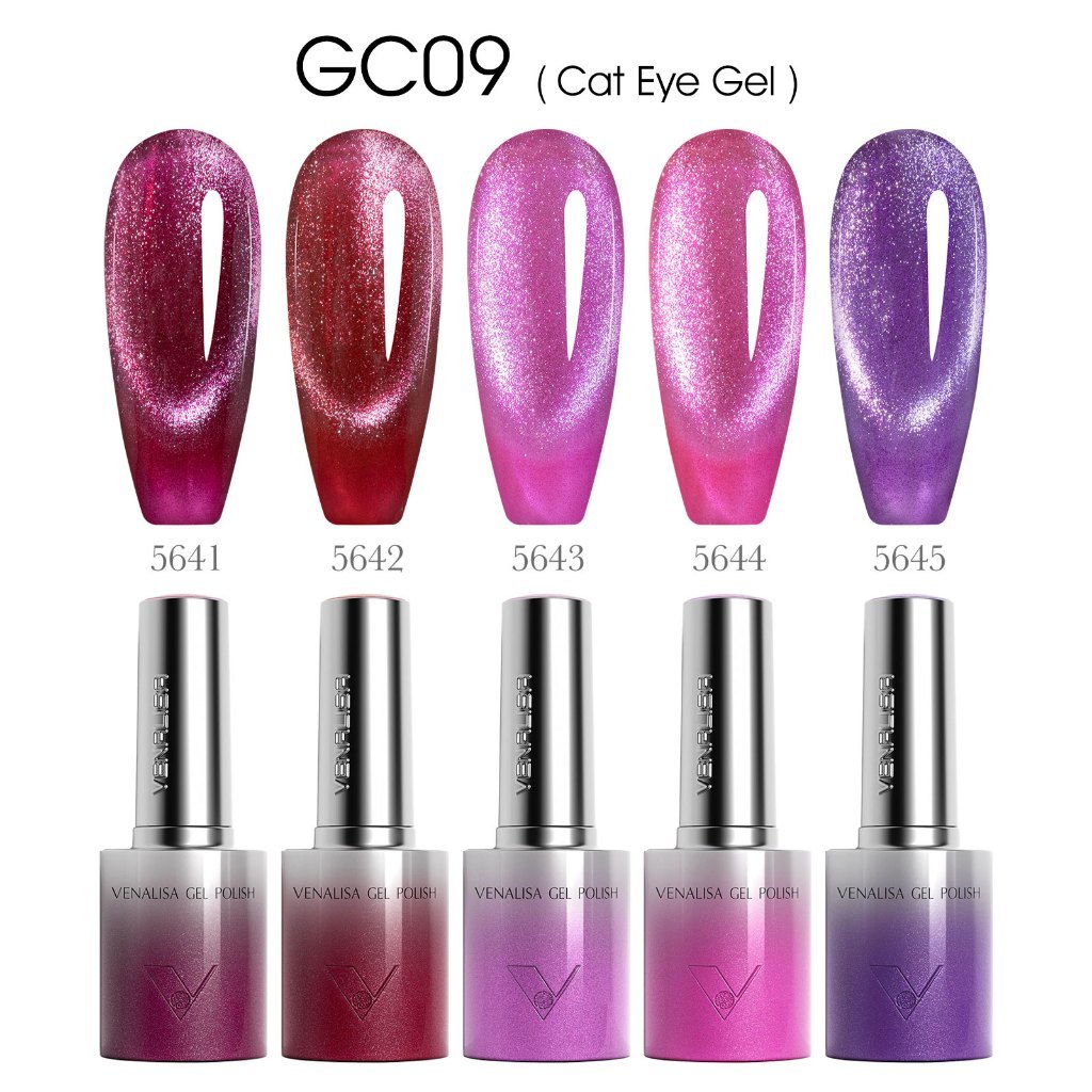 🔥พร้อมส่ง Hema & TPO Free🔥 สีเจล  GC09 Venalisa  เซต 5 สี    10 ml  Hema Free & TPO Free