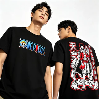 ZY 2026 เสื้อยืดคอกลมแขนสั้นผู้ชาย โอเวอร์ไซส์ ลายวันพีชอนิเมะ มาแรง ผ้าคอตตอนครอส นุ่มสบาย ยูนิเซ็กซ์