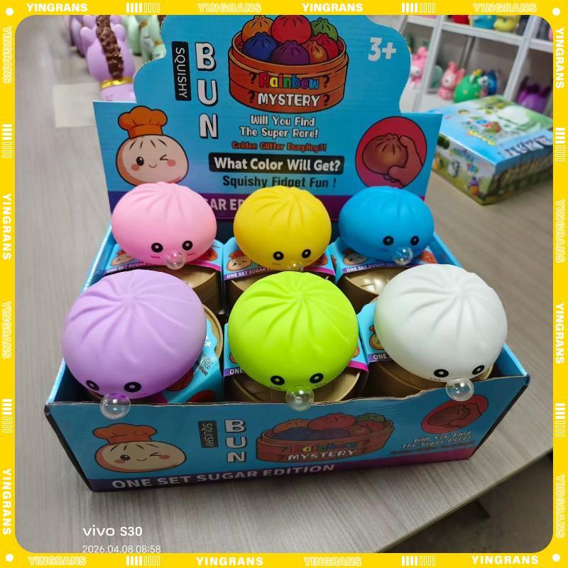 [yingrans] ของเล่นซาลาเปาบีบพร้อมเครื่องนึ่งผ่อนคลายและสนุกอุปกรณ์อยู่ไม่สุขสีสันสดใส TH