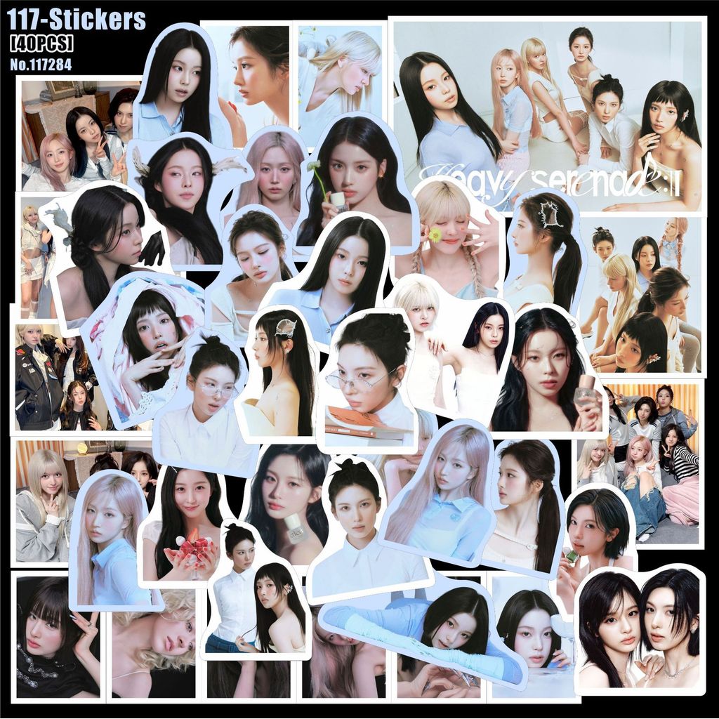 NMIXX อัลบั้ม Heavy Serenade DIY สติกเกอร์โทรศัพท์กระเป๋าเดินทางสติกเกอร์แล็ปท็อป 40 ชิ้น/แพ็ค