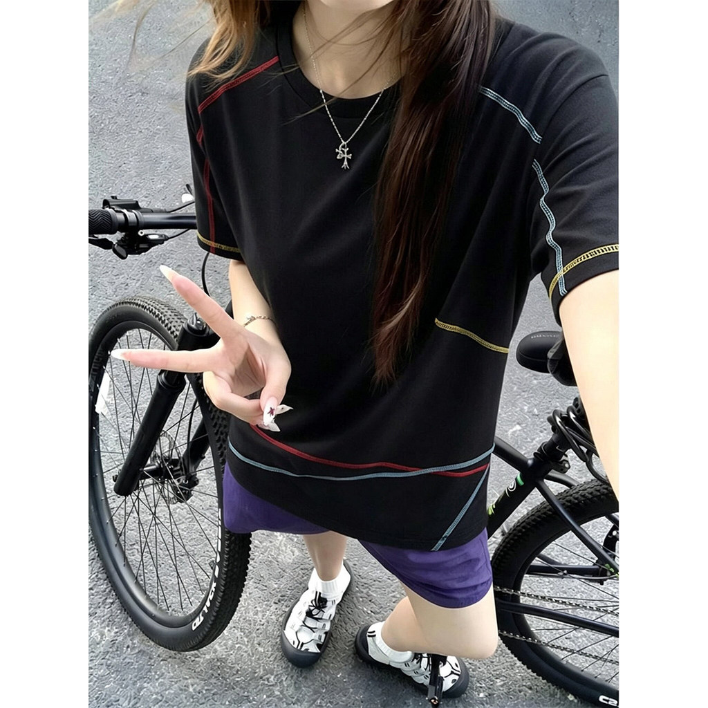 American Hass Line Cycling Jersey ชุดกีฬาผู้ชายผู้หญิงฤดูร้อนบางแบดมินตัน Quick-Drying ผ้าไหมน้ําแข็