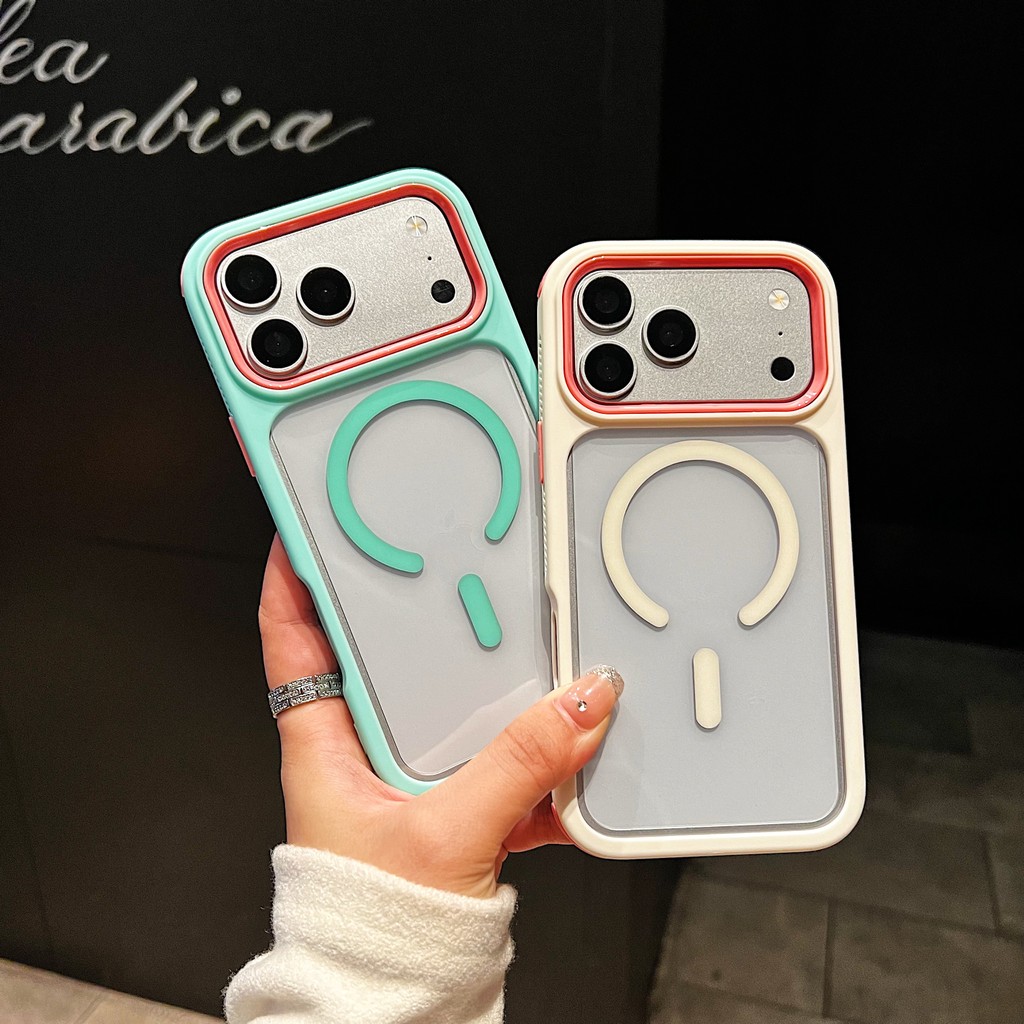 3-in-1 Clear ไร้สายชาร์จเคสโทรศัพท์ Anti-Slip กันกระแทกผิวที่เป็นมิตรสําหรับ iPhone 17/16/15/14/13/12/11 Pro Max/16 Plus Pro Max 17AIR ปลอก