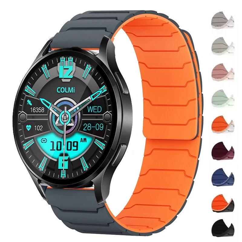 22mm 20mm สายซิลิโคนแม่เหล็กสําหรับ COLMI i28 Ultra Smartwatch Sport Band สําหรับ COLMI C8 Max/P76/P