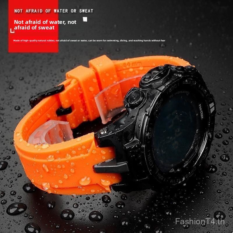 สําหรับ ca-sio PRW6100Y PRW6000 PRW3000 PRW3100 Pro Trek สายนาฬิกาซิลิโคนฤดูใบไม้ผลิ Bar Design Swap