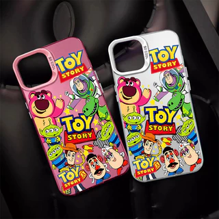 ส่วนบุคคล Toy Story Series เคสโทรศัพท์สําหรับ IPhone 11 12 13 14 15 ProXR XS MAX 7/8 Plusกรอบกระจกอิสระเกราะป้องกัน