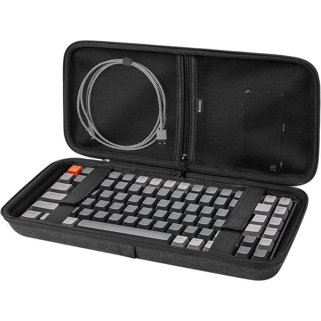 Linkidea Hard Travel Case สําหรับคีย์บอร์ด 75%, กระเป๋าคีย์บอร์ด 84 คีย์กล่องเก็บป้องกัน, เข้ากันได้