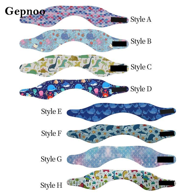Gepnoo ที่คาดผมว่ายน้ํากันน้ํา Neoprene หูยืดหยุ่น Fit สําหรับเด็กผู้ใหญ่หัวกีฬาทางน้ํา