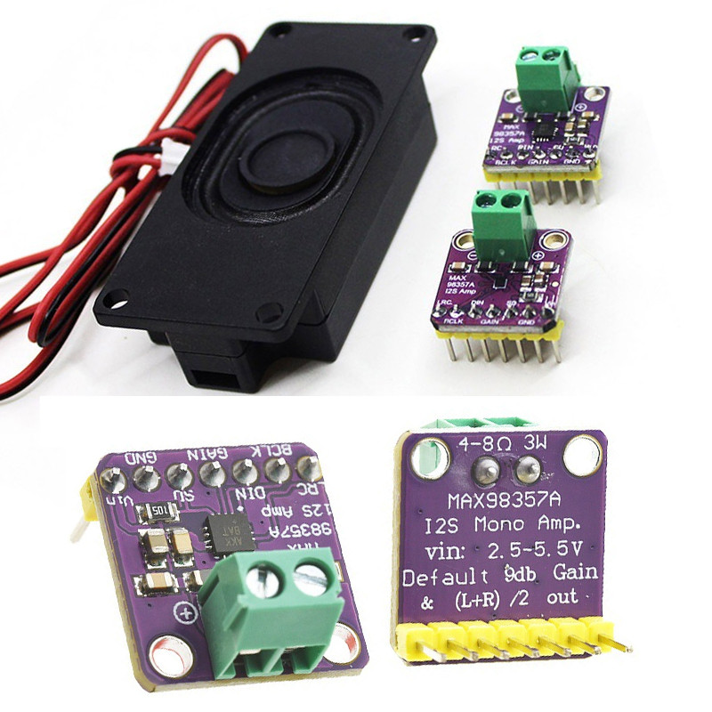 MAX98357A I2S โมดูลเครื่องขยายเสียง, Filterless Class D Amplifier, ESP32 Audio Breakout Board, Digital I2S DAC ถอดรหัส, 3W Mono Amp สําหรับ Raspberry Pi Arduino, DIY ลําโพงบลูทูธ