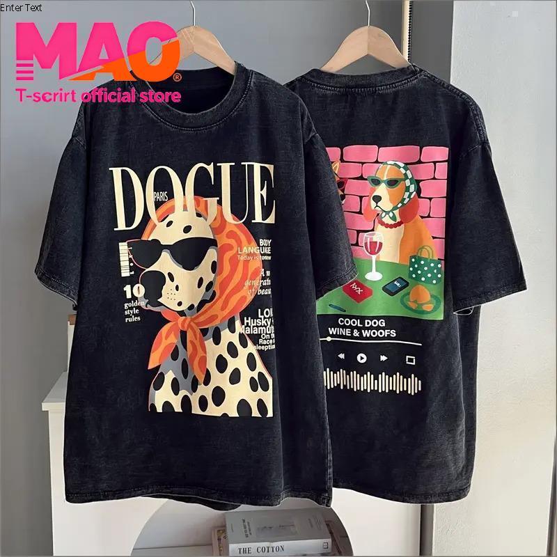 COD✅ (จัดส่งในกรุงเทพฯ) MAO Shop เสื้อยืดแฟชั่น เสื้อยืดหลวม สไตล์ถนน ไม่ต้องรีด ใส่สบาย ผ้าเนื้ออ่อนนุ่ม