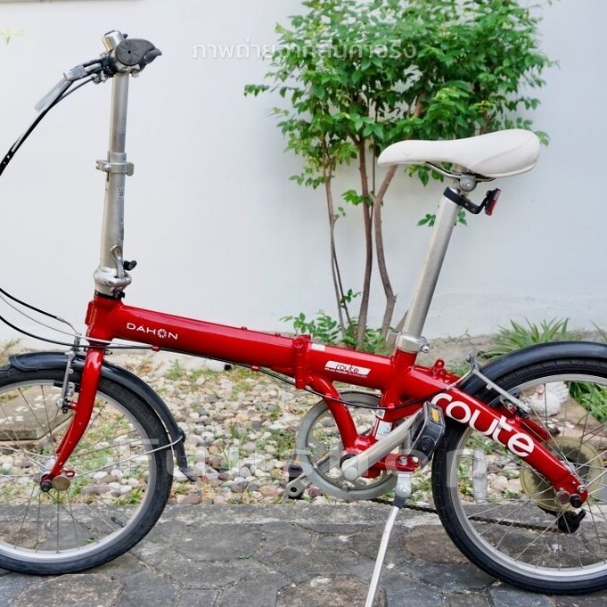 จักรยานพับได้ญี่ปุ่น - ล้อ 20 นิ้ว - เกียร์ 7 สปีด - อลูมิเนียม - Dahon Route - สีแดง [จักรยานมือสอง