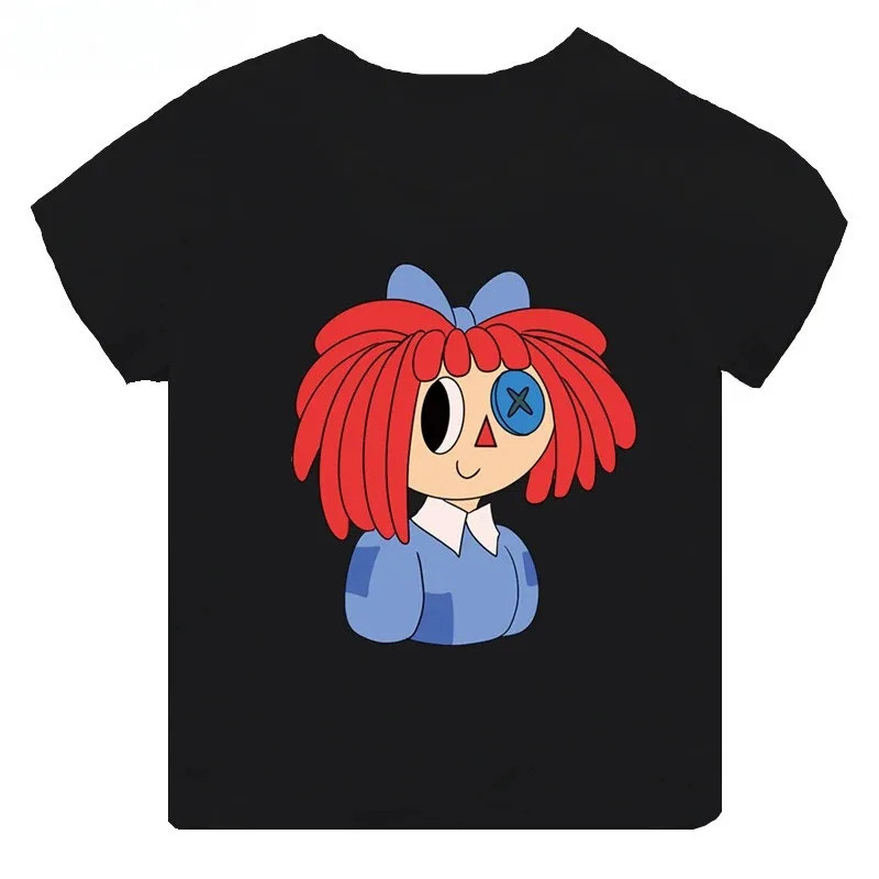 เสื้อยืดลายกราฟิก "The Amazing Digital Circus" ผ้าฝ้าย 100%, คอกลม, แขนสั้น (ใส่ได้ทั้งชายและหญิง) ไซส์ 100 ซม. – 5XL02