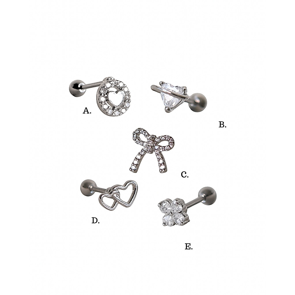 A.piece จิวแสตนเลส [surgical steel] Pretty Little Things piercing (ราคาต่อข้าง)