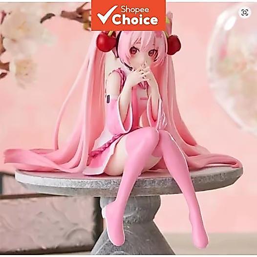 Hatsune Miku Sakura Fantasy Action Figure Limited Edition อะนิเมะรุ่น Vocaloid Collection Display ของขวัญรับปริญญารายการสุดท้ายความงามของที่ระลึกของเล่นสําหรับแฟนๆ Mainan Budak
