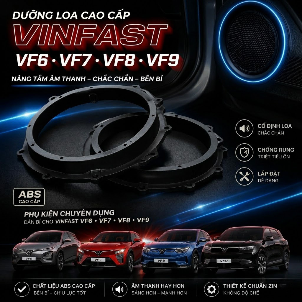 Vinfast VF6,VF7,VF8,VF9 และ LUX A.LUX SA Car Wing Speaker - Zinc Jack - Zinc Pin - Safe and Aestheti