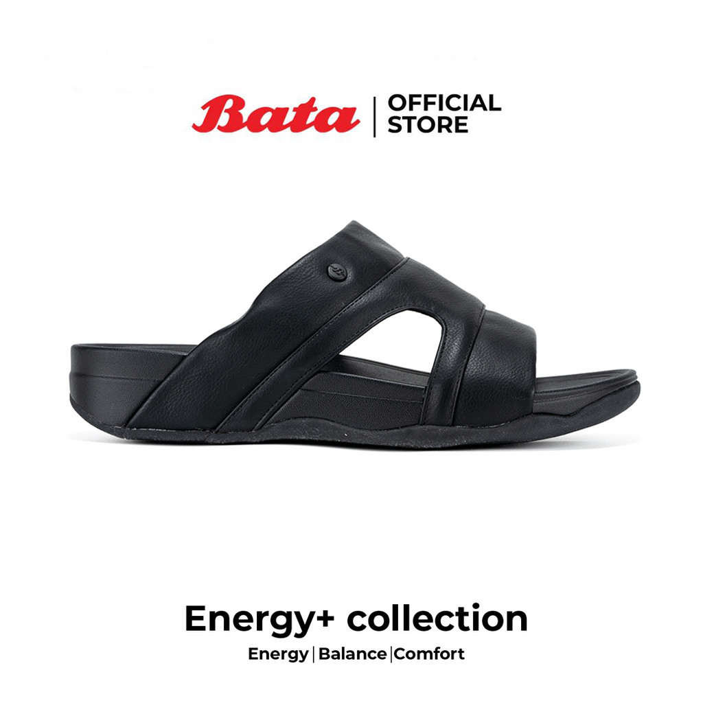 Bata บาจา Energy+  รองเท้าแตะลำลองแบบสวม ยอดฮิต น้ำหนักเบา สำหรับผู้ชาย สีกรมท่า 8319143 สีดำ 8316143