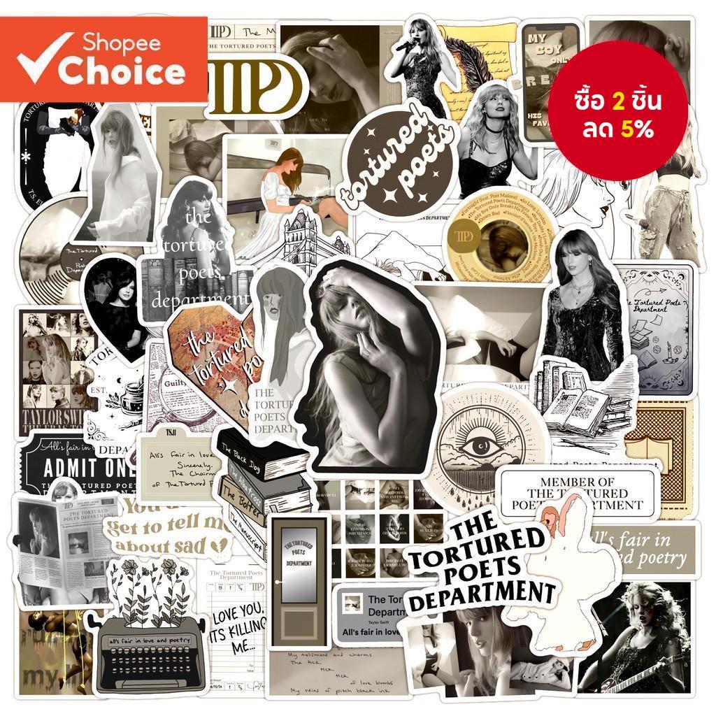 Taylor Swift อัลบั้มใหม่ทรมาน Poets 100/50PCS Department TTPD กันน้ํา Graffiti สติกเกอร์สําหรับกระเป๋าเดินทางเคสโทรศัพท์สติกเกอร์แล็ปท็อป