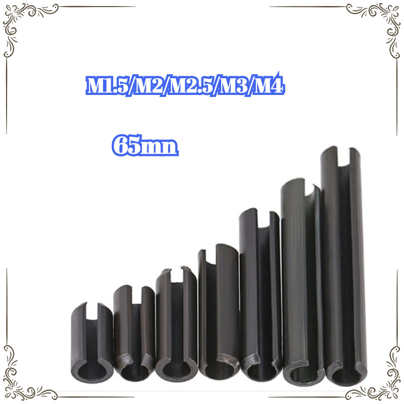 [LMF-WJ] Spring Pin Hollow Pin 65mn แมงกานีส M1.5/M2/M2.5/M3/M4 สีดํายืดหยุ่นขาทรงกระบอกเปิด