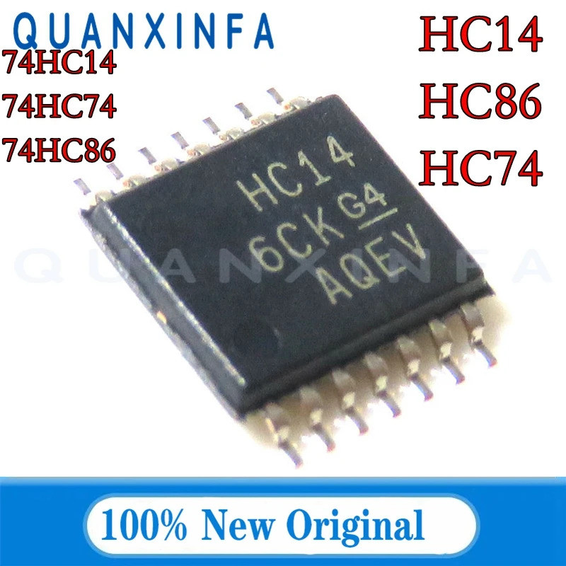 10PCS SN74HC14PWR SN74HC74PWR SN74HC86PWR 74HC86674HC74 HC74 HC86 74HC14 logic ชิป HC14 TSSOP-14 ใหม