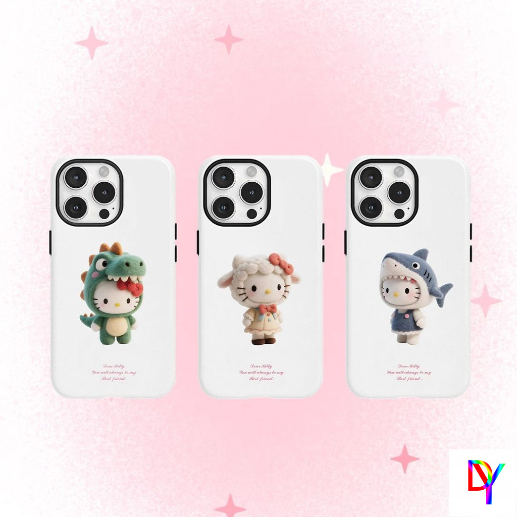 Plush Kitty Series สําหรับ iphone 17Promax 16/15promax 17Pro 14/15plus 16E 2-in-1 เคส 2 ชั้น 14/13Promax 12Pro/11promax 7/8Plus Xsmax ขั้นสูงเคสป้องกันการล่มสลาย