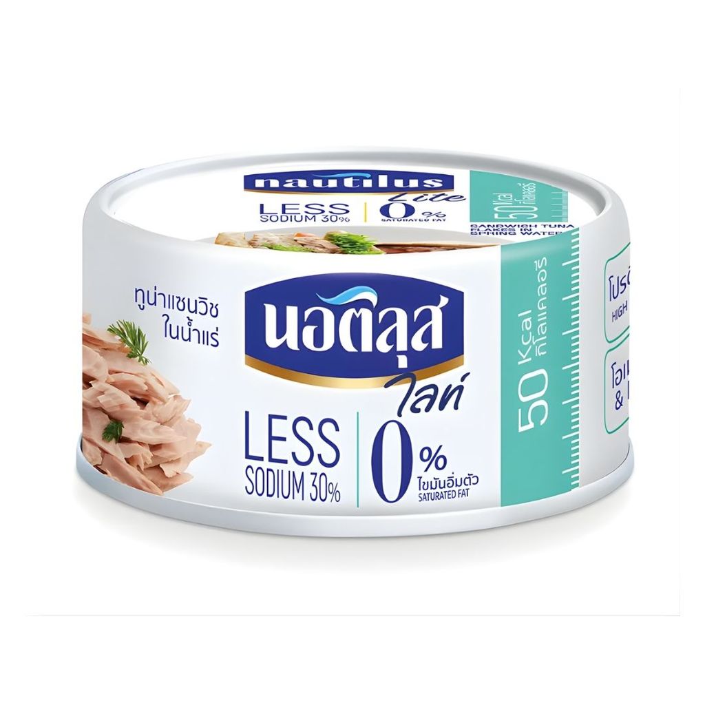 [แพ็ก 4] Nautilus Lite Tuna Sandwich Spring นอติลุส ไลท์ ทูน่าแซนวิชในน้ำแร่ 165ก.