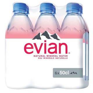 เอเวียงน้ำแร่ธรรมชาติ 500มล.แพค 6 Evian Natural Mineral Water 500ml. Pack 6 [หมายเลขบาร์โค้ด 3068320055022 ]