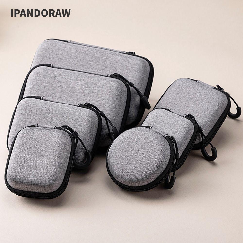 IPANDORAW 1 ชิ้น EVA ถุงเก็บ, แบบพกพามินิซิปหูฟัง, สําหรับ Airpod อุปกรณ์ดิจิตอลหูฟัง/โทรศัพท์/สายชาร์จกระเป๋ากระเป๋า
