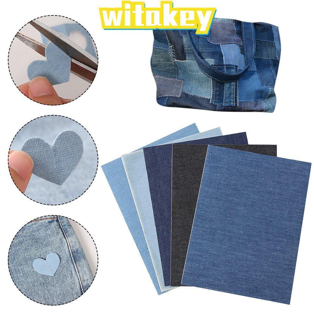 WITAKEY แผ่นแปะซ่อมกางเกงยีนส์แบบสติกเกอร์ Art Denim ตกแต่ง