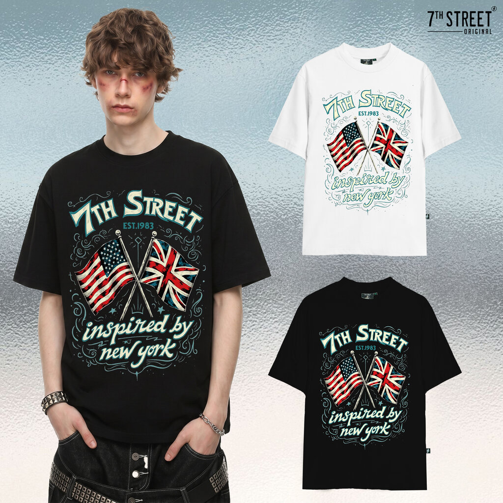 7ᵗʰ Street Oversize90s Cotton100% Com(No.20) ทรงคอฟิต ผ้านุ่ม เบา ใส่สบายที่สามารถสวมใส่ได้ทุกวัน รุ