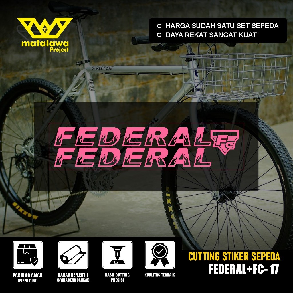 สติ๊กเกอร์ตัด โลโก้จักรยาน FC FEDERAL Streetcat ladycat pussycat ss premium สติ๊กเกอร์ Kalcer 17