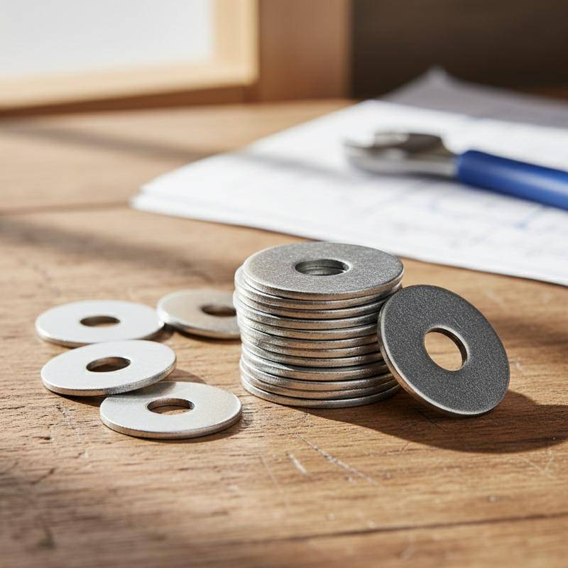 Ahlsen0 40PCS M6 Heavy Duty แบนเครื่องซักผ้าชุบสังกะสีโลหะ Spacers Anti Rust สําหรับช่างไม้ประกอบในร