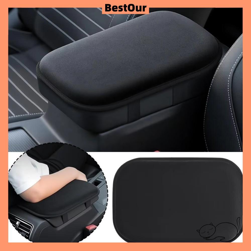 BESTOUR เบาะรองนั่งที่เท้าแขนในรถยนต์ Booster Pad, แผ่นรองที่เท้าแขนในรถยนต์แบบหนานุ่ม, แผ่นรองเพิ่มความสูงตุ๊กตานุ่มสบายสากลภายในรถ