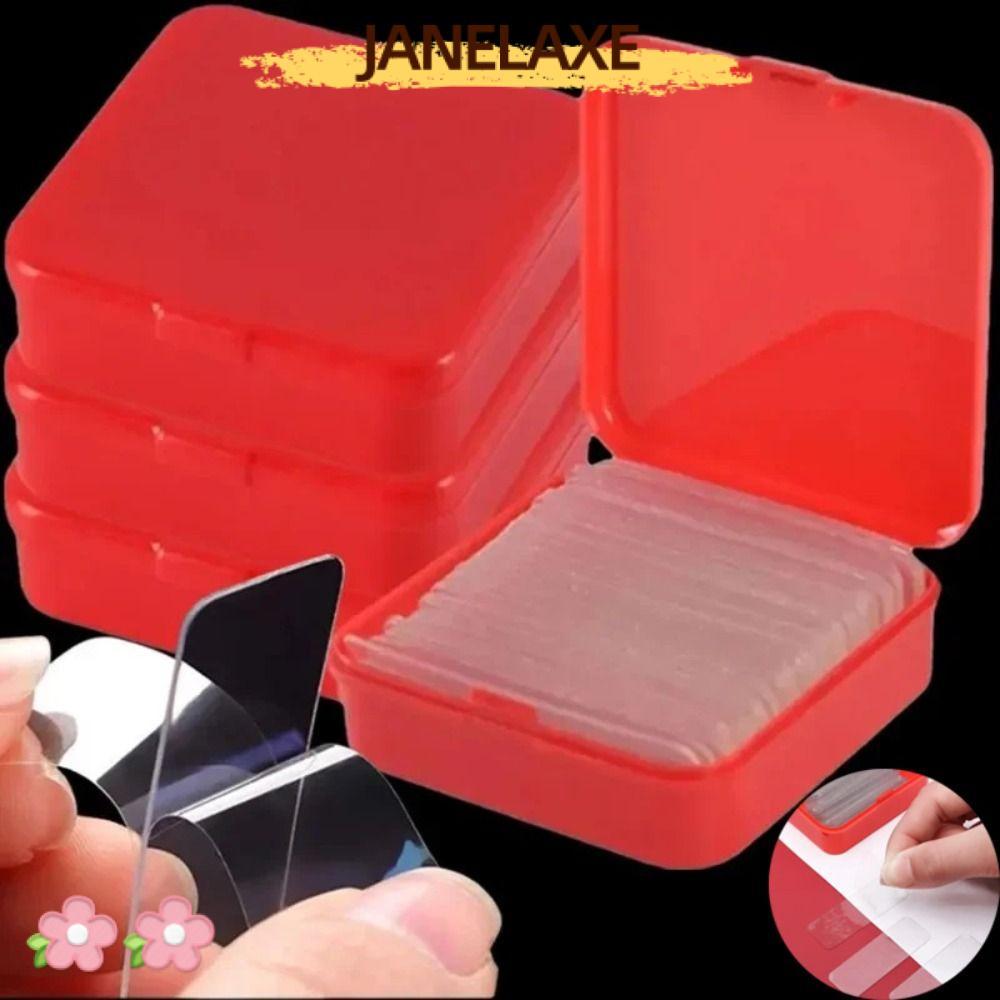 JANELAXE932JN 60 ชิ้น/120 ชิ้นสติ๊กเกอร์ติดผนัง, Cuttable Reusable กาวสองหน้า, กันน้ําโปร่งใส Non-markin เทปกาว