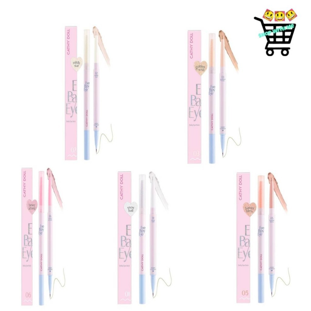 สมายด์ขายถูก เคที่ดอลล์ อายเบบี้อาย ปากกาดอลลี่อาย 2หัว 0.2g+0.3ml Cathy Doll Eye Baby Dolly Eye Stick