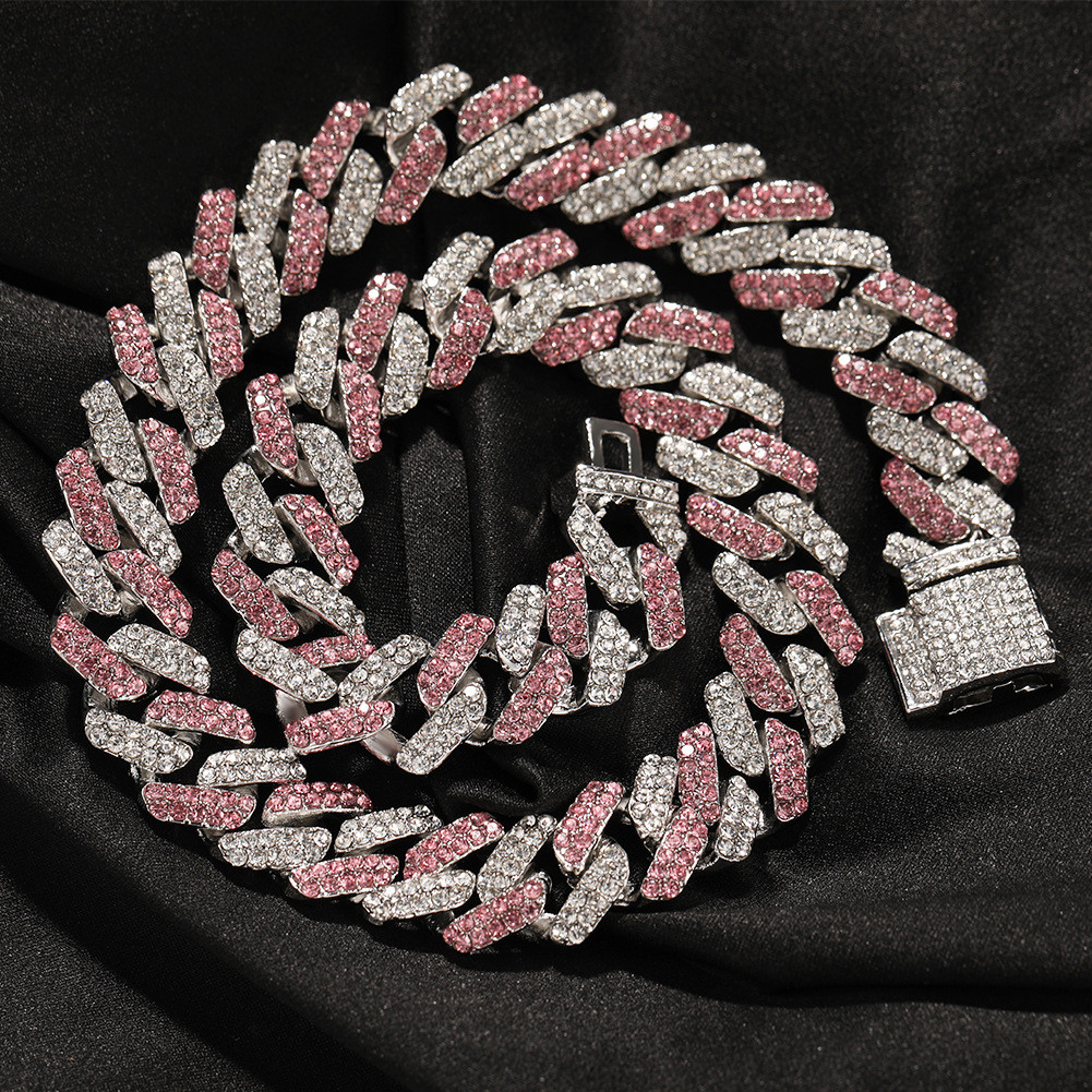 สไตล์ล่าสุด OEM / ODM Pass Test Vvs Moissanite Cuban Link Chain 15 มม.สร้อยคอ Hop ผู้ชาย 925 เครื่อง
