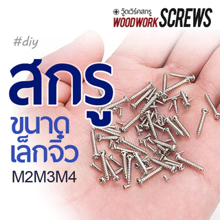 สกรูจิ๋ว M2 M3 M4 น็อตจิ๋ว หัวกลมแบนแพน สีเงิน/สีดำ 50 ตัว งาน DIY อิเล็กฯ คอม PCB 3dsPrint ซ่อมของเล่น งานประณีต