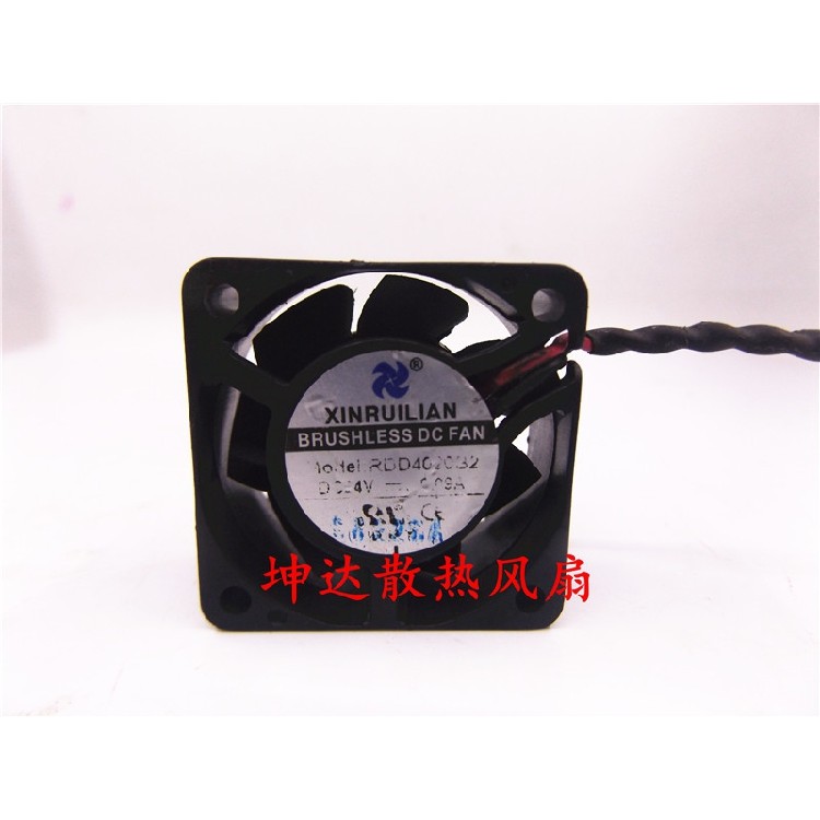 Taiwan Qiruilian RDD4020B2 24V 0.09A พัดลมอินเวอร์เตอร์บอลคู่